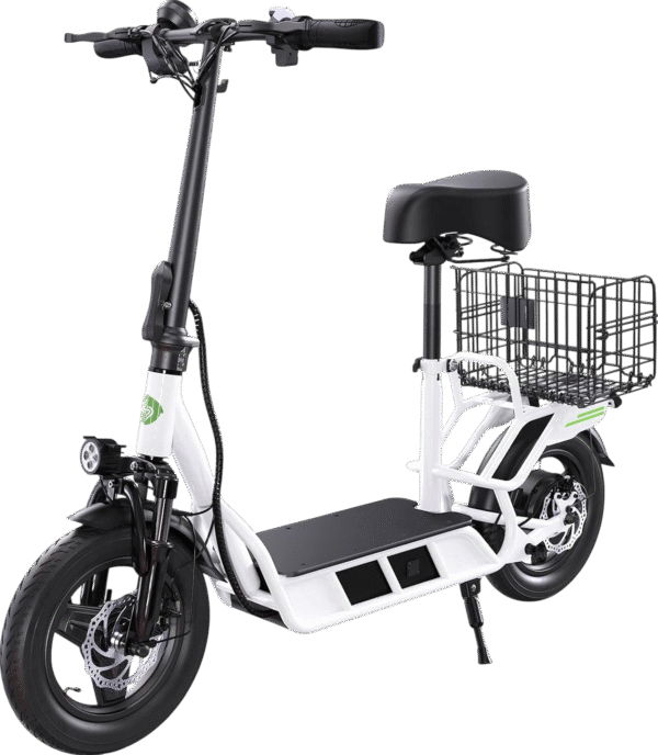 isinwheel Hyper X Electric Scooter with Seat and Basket 700W 21 MPH 28 Mile Range New