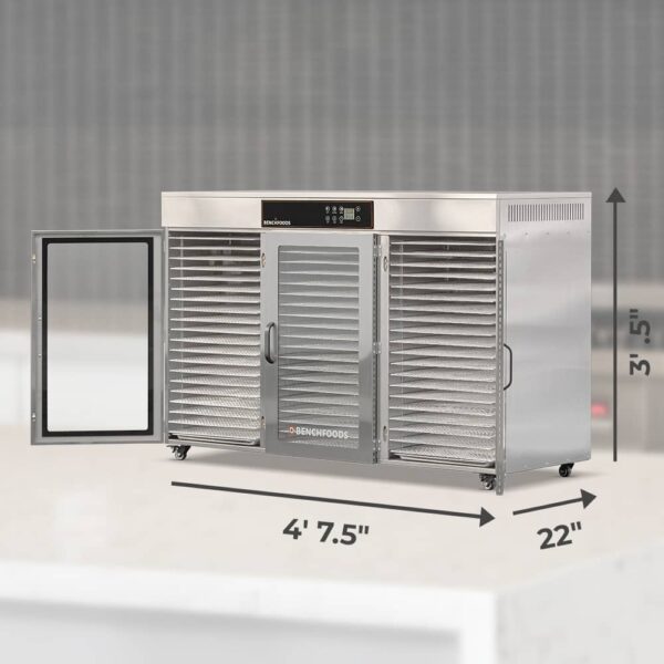 BenchFoods Commercial Dehydrator Horizontal Digital 3-Zone 60 Tray 4500W New - Image 8