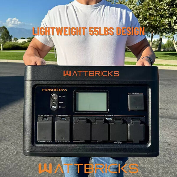 WattBricks H2500Pro Portable Power Station Solar Generator 2500W 2048Wh New - Image 4