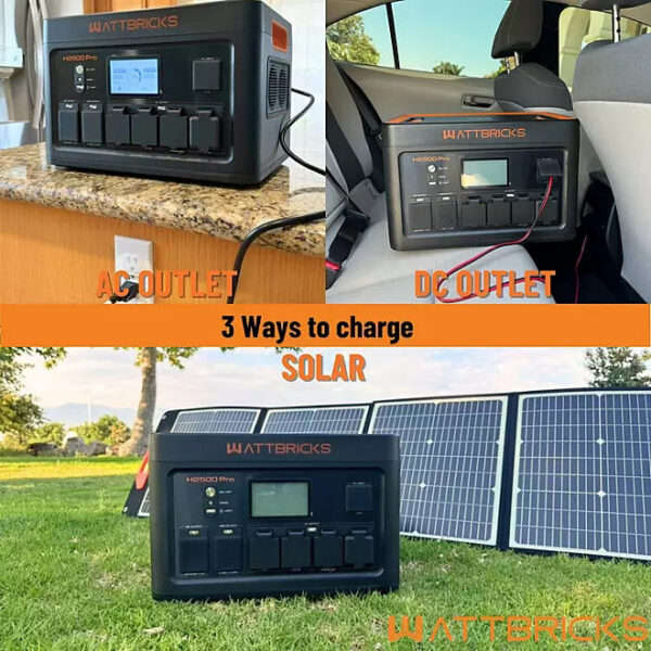 WattBricks H2500Pro Portable Power Station Solar Generator 2500W 2048Wh New - Image 5