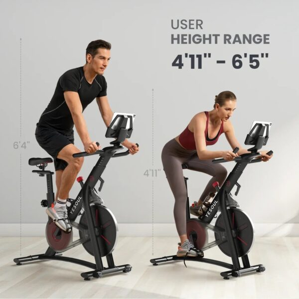 Yesoul S3 Exercise Bike with Adjustable Resistance Belt Drive Bluetooth App New - Image 6