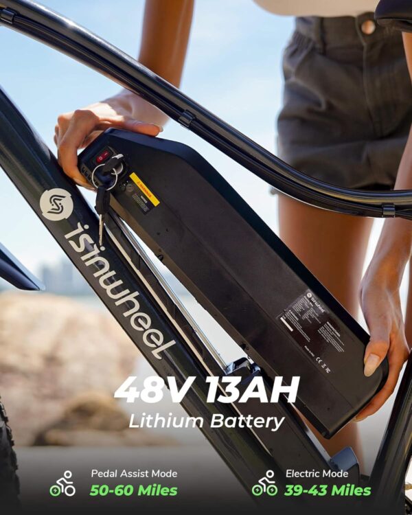 isinwheel M10 Plus Electric Bike 750W Motor 48V Battery 65 Mile Range 28 MPH New - Image 5