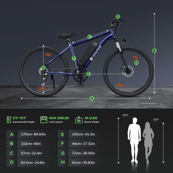 isinwheel M10 Electric Commuter Bike 500W 36V 20 MPH 46 Mile Range New - Image 2