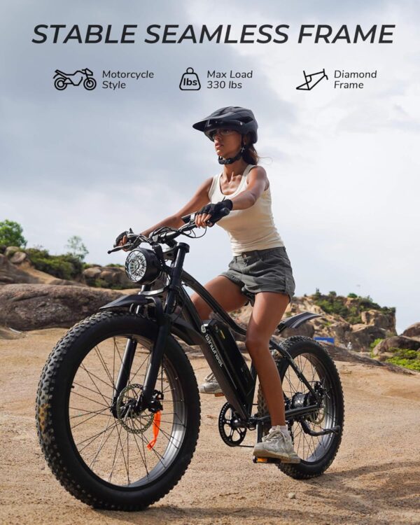 isinwheel M10 Plus Electric Bike 750W Motor 48V Battery 65 Mile Range 28 MPH New - Image 6