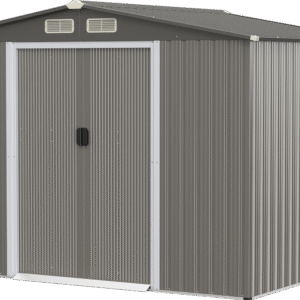 Costway Metal Storage Shed 8' x 6' with Sliding Double Lockable Doors New
