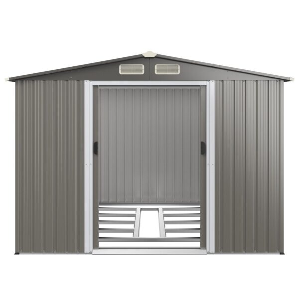 Costway Metal Storage Shed 8' x 6' with Sliding Double Lockable Doors New - Image 3