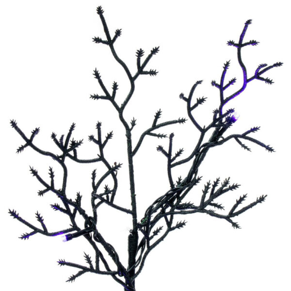 Vickerman Black Cedar Spooky Tree 6' x 32" Orange/Purple LED Lights New - Image 2
