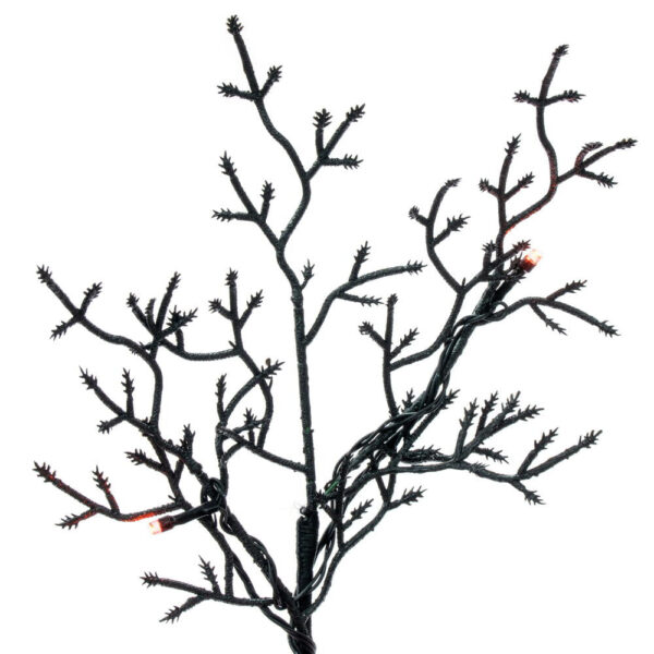 Vickerman Black Cedar Spooky Tree 6' x 32" Orange/Purple LED Lights New - Image 3