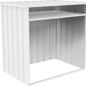 Absco AB1086 Wood Store 4 x 3 Ft Metal Storage Shed Galvanized Steel New