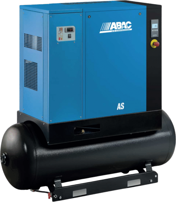 ABAC AS-B Rotary Screw Air Compressor w/ Dryer 150PSI 15HP 131 Gal. 3-Phase 230/460V New