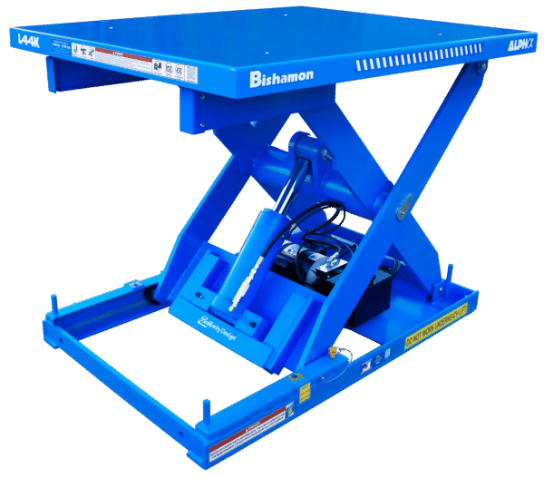 Bishamon L44K Alpha Electric-Hydraulic Lift Table Rotating Single Scissor 4,400 Lbs Load New