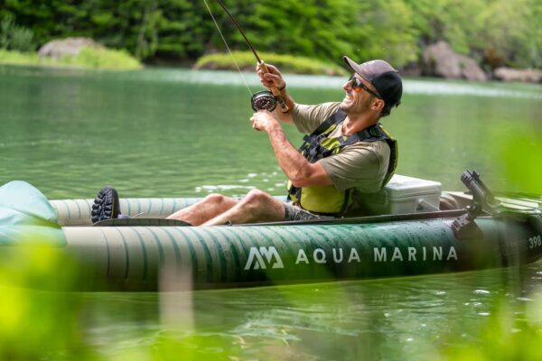 Aqua Marina CA-398 Caliber 13'1" Inflatable Angling Kayak 1-2 Person New - Image 2