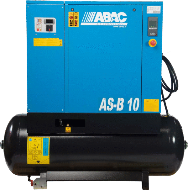 ABAC AS-B Rotary Screw Air Compressor w/ Dryer 150PSI 10HP 131 Gal. 3-Phase 230/460V New