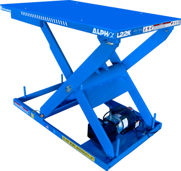 Bishamon Alpha Electric-Hydraulic Lift Table 53" x 40" Single Scissor 2,200 Lbs Load L22K-4053 New