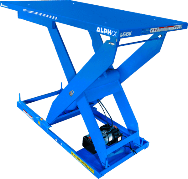 Bishamon Alpha Electric-Hydraulic Lift Table 40" x 59" Single Scissor 6,600 Lbs Load L66K-4059 New