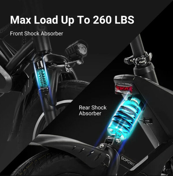 GoPowerBike B555 GoSpyder Mini Electric Bike 350W 30 Mile Range 16 MPH New - Image 7