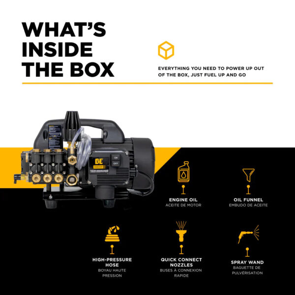 BE Electric Pressure Washer 1500 PSI 1.6 GPM 1.5 HP 120V New - Image 7