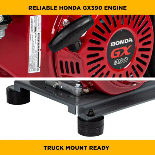 BE Pressure Washer Truck Mount Cold Water 3,200 PSI 5.2 GPM Honda GX390 Engine New - Image 5