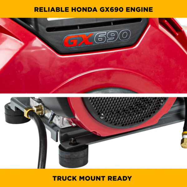 BE Pressure Washer Truck Mount Cold Water 4,000 PSI 8.2 GPM Honda GX690 Engine Electric Start New - Image 5
