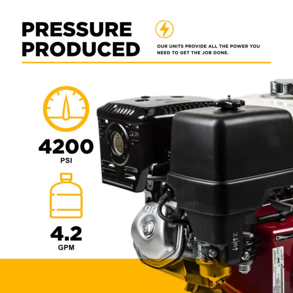 BE Pressure Washer Truck Mount Cold Water 4,200 PSI 4.2 GPM Honda GX390 B4213HTBGS New - Image 3