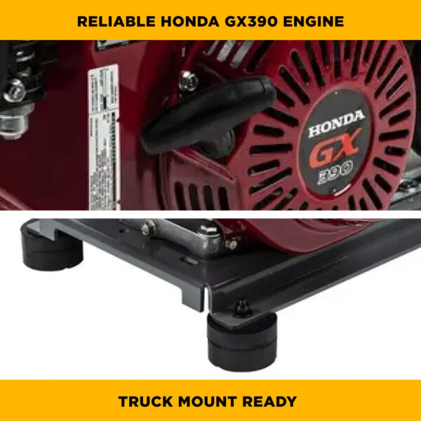 BE Pressure Washer Truck Mount Cold Water 4,200 PSI 4.2 GPM Honda GX390 B4213HTBGS New - Image 5