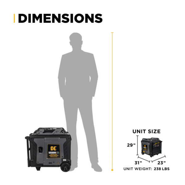 BE 8500W/10500W Inverter Generator Tri-Fuel Powerease Engine Electric Start New - Image 2
