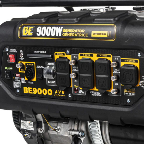 BE 6300W/9000W Generator Gas Powerease Engine Electric Start CO Detect 120/240V New - Image 4