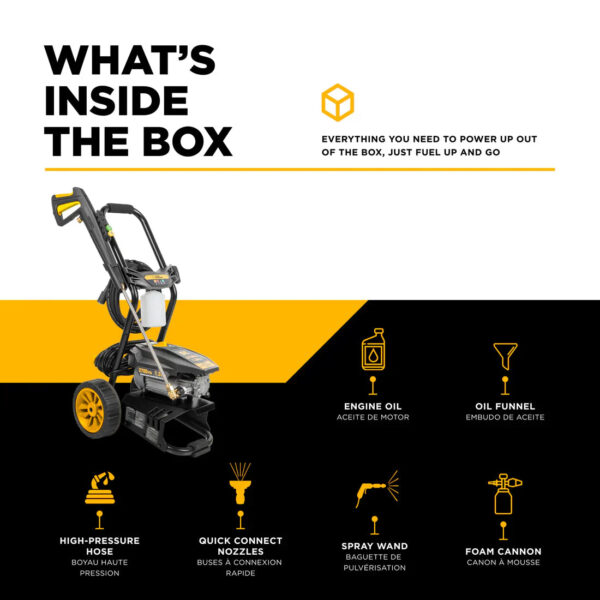 BE Electric Pressure Washer with AR Axial Pump 2700 PSI 1.3 GPM 2 HP New - Image 8
