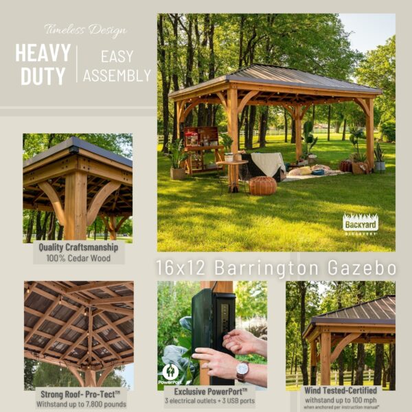 Backyard Discovery 16×12 Barrington Gazebo - Image 11