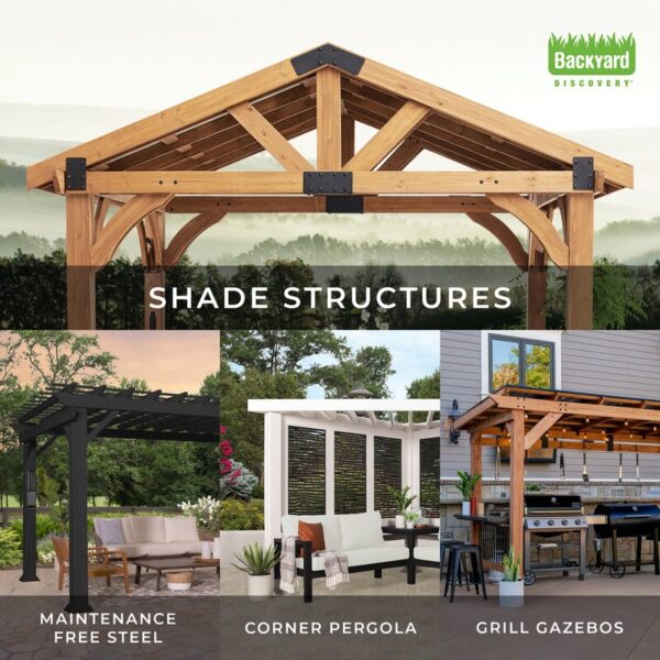 Backyard Discovery Traditional Steel Pergola 16' x 12' - Image 8