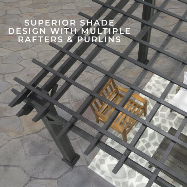 Backyard Discovery Traditional Steel Pergola 16' x 12' - Image 4