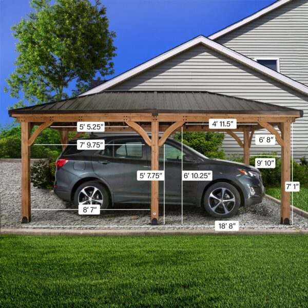 Backyard Discovery 20×12 Barrington Gazebo/Carport - Image 9
