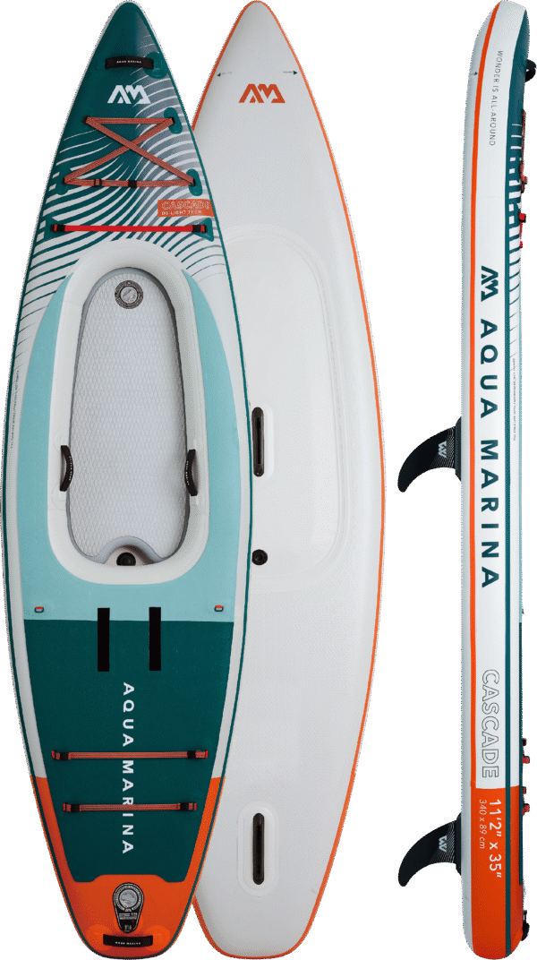 Aqua Marina BT-24CAP Cascade 11'2" Inflatable Stand Up Paddle-Kayak Hybrid Board New