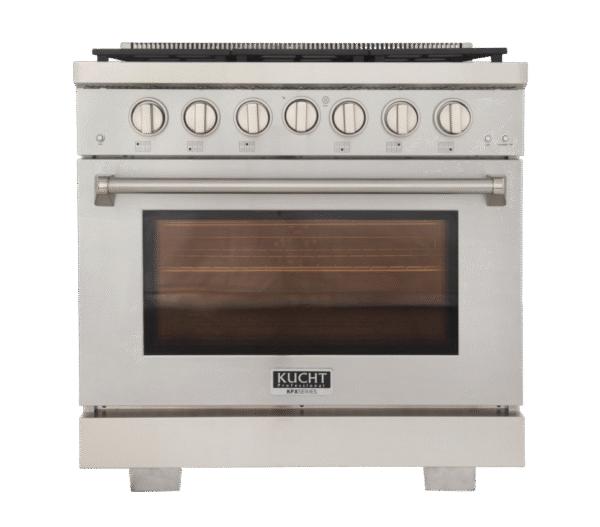 Kucht KFX360 36" Professional Gas Range with 6 Sealed Burners and Convection Oven with NG & LP Options New