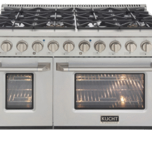Kucht KNG481 48" Professional Gas Range with 8 Sealed Burners and Convection Oven with NG & LP Options New
