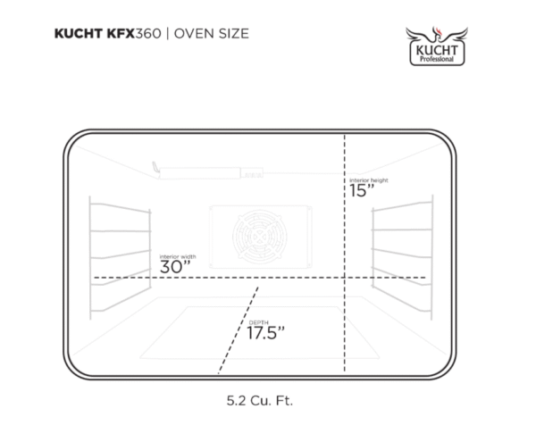 Kucht KFX360 36" Professional Gas Range with 6 Sealed Burners and Convection Oven with NG & LP Options New - Image 7