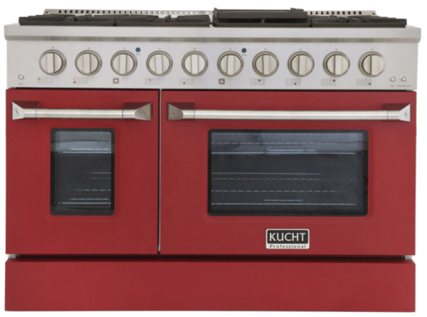 Kucht KNG481 48" Professional Gas Range with 8 Sealed Burners and Convection Oven with NG & LP Options New - Image 6