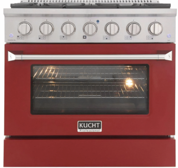Kucht KNG361 36" Professional Gas Range with 6 Sealed Burners and Convection Oven with NG & LP Options New - Image 11