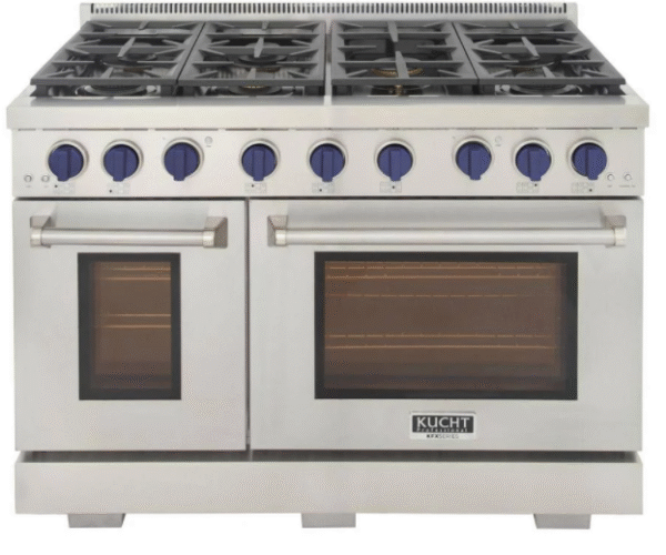 Kucht KFX480 48" Professional Gas Range with 7 Sealed Burners and Convection Oven with NG & LP Options New - Image 3