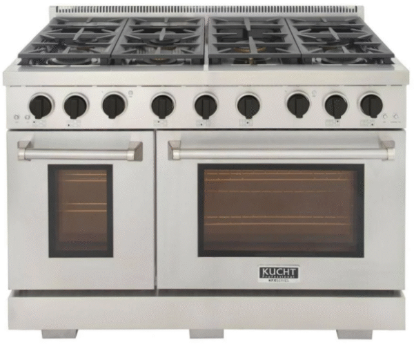 Kucht KFX480 48" Professional Gas Range with 7 Sealed Burners and Convection Oven with NG & LP Options New - Image 4