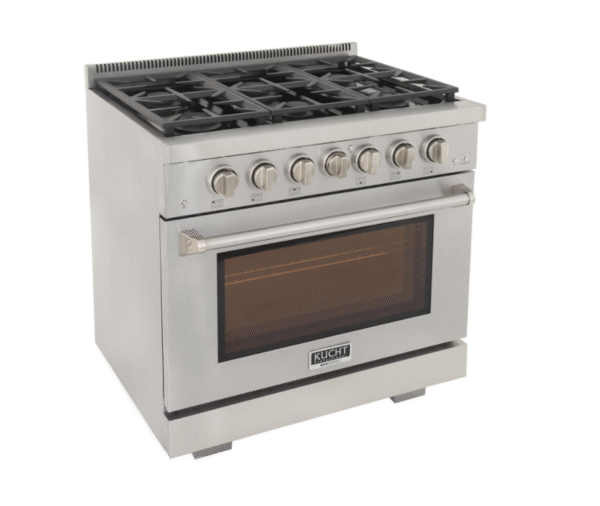 Kucht KFX360 36" Professional Gas Range with 6 Sealed Burners and Convection Oven with NG & LP Options New - Image 10