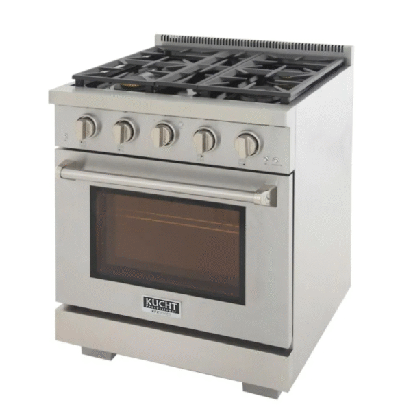 Kucht KFX300 30" Professional Gas Range with 4 Sealed Burners and Convection Oven with NG & LP Options New - Image 2