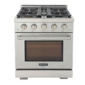 Kucht KFX300 30" Professional Gas Range with 4 Sealed Burners and Convection Oven with NG & LP Options New