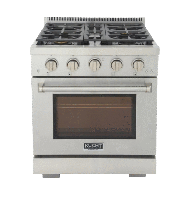 Kucht KFX300 30" Professional Gas Range with 4 Sealed Burners and Convection Oven with NG & LP Options New