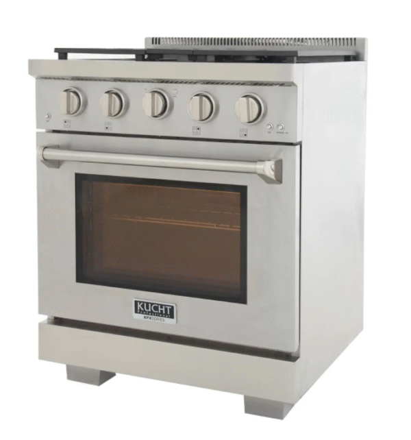 Kucht KFX300 30" Professional Gas Range with 4 Sealed Burners and Convection Oven with NG & LP Options New - Image 3