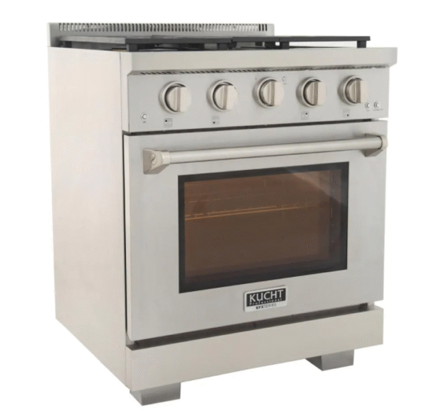Kucht KFX300 30" Professional Gas Range with 4 Sealed Burners and Convection Oven with NG & LP Options New - Image 4