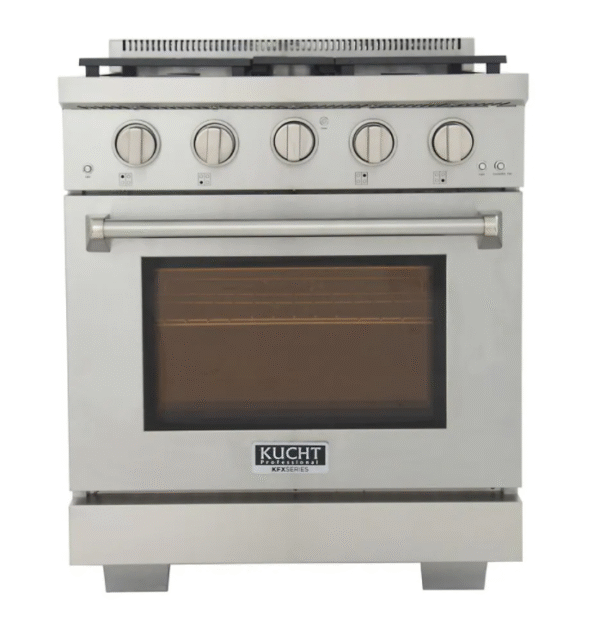 Kucht KFX300 30" Professional Gas Range with 4 Sealed Burners and Convection Oven with NG & LP Options New - Image 5