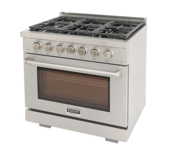Kucht KFX360 36" Professional Gas Range with 6 Sealed Burners and Convection Oven with NG & LP Options New - Image 11