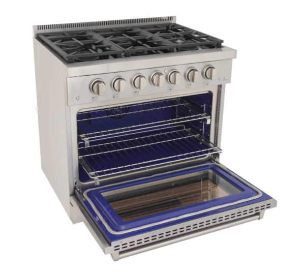 Kucht KFX360 36" Professional Gas Range with 6 Sealed Burners and Convection Oven with NG & LP Options New - Image 12