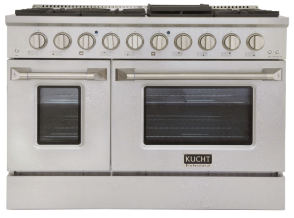 Kucht KNG481 48" Professional Gas Range with 8 Sealed Burners and Convection Oven with NG & LP Options New - Image 2